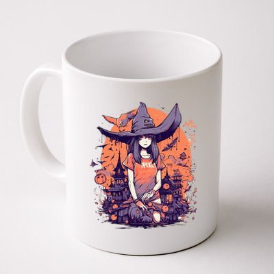 Anime Girl Witch Hat Halloween Costume Otaku Coffee Mug