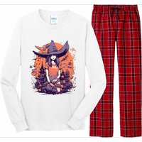 Anime Girl Witch Hat Halloween Costume Otaku Long Sleeve Pajama Set