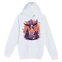 Anime Girl Witch Hat Halloween Costume Otaku Premium Pullover Hoodie