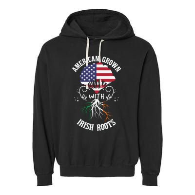 American Grown With Irish Roots Garment-Dyed Fleece Hoodie