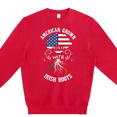 American Grown With Irish Roots Premium Crewneck Sweatshirt