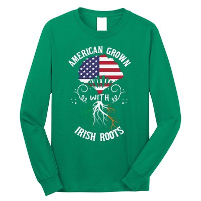 American Grown With Irish Roots Long Sleeve Shirt