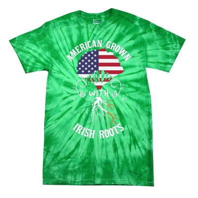 American Grown With Irish Roots Tie-Dye T-Shirt