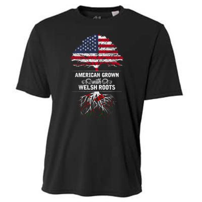 American Grown With Welsh Roots Funny Cooling Performance Crew T-Shirt