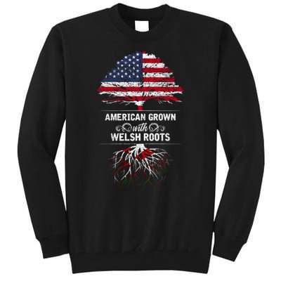 American Grown With Welsh Roots Funny Tall Sweatshirt