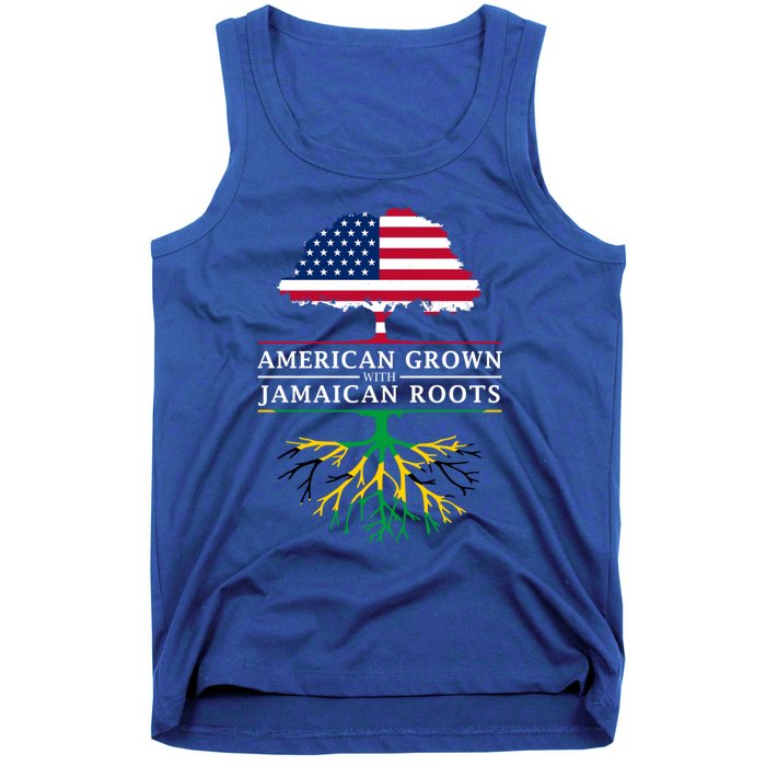 American Grown With Jamaican Roots Funny Gift Jamaica Gift Tank Top