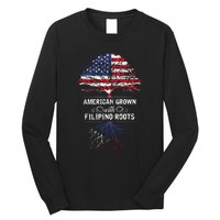 American Grown With Filipino Roots Usa Tree Philippines Long Sleeve Shirt