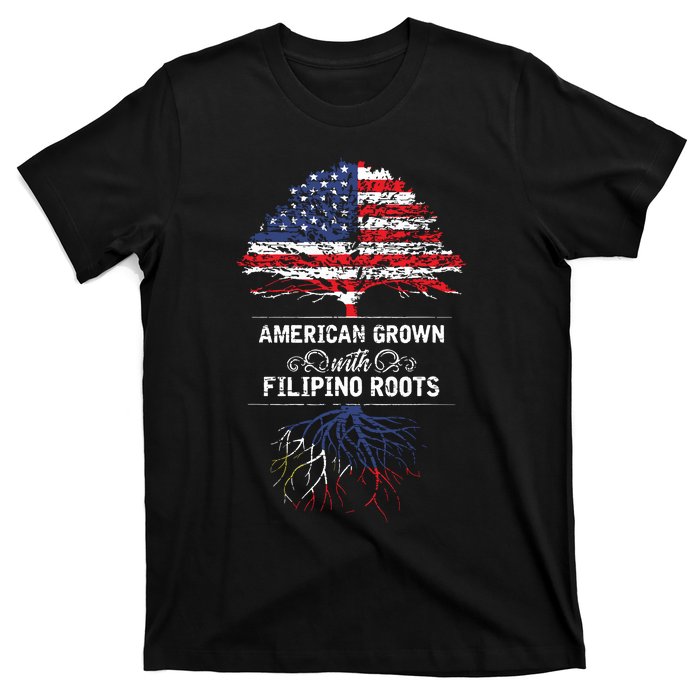 American Grown With Filipino Roots Usa Tree Philippines T-Shirt