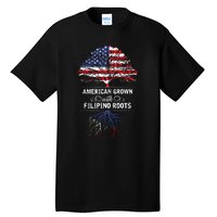 American Grown With Filipino Roots Usa Tree Philippines Tall T-Shirt