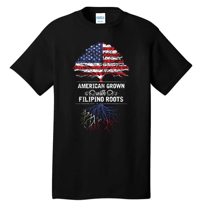 American Grown With Filipino Roots Usa Tree Philippines Tall T-Shirt