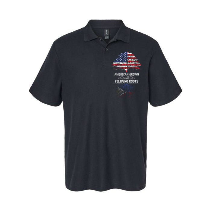 American Grown With Filipino Roots Usa Tree Philippines Softstyle Adult Sport Polo