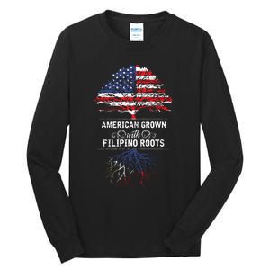 American Grown With Filipino Roots Usa Tree Philippines Tall Long Sleeve T-Shirt