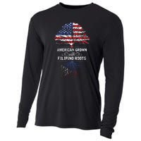 American Grown With Filipino Roots Usa Tree Philippines Cooling Performance Long Sleeve Crew