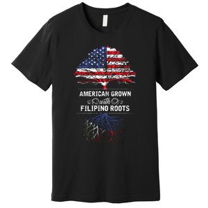 American Grown With Filipino Roots Usa Tree Philippines Premium T-Shirt