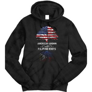 American Grown With Filipino Roots Usa Tree Philippines Tie Dye Hoodie