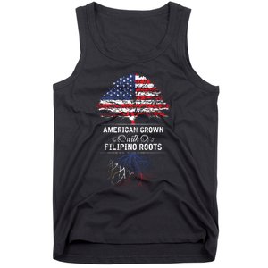 American Grown With Filipino Roots Usa Tree Philippines Tank Top