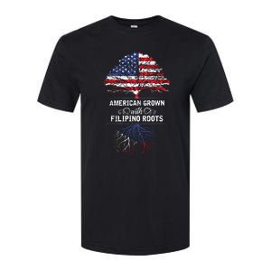 American Grown With Filipino Roots Usa Tree Philippines Softstyle CVC T-Shirt