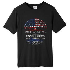 American Grown With Finnish Roots Finland Tall Fusion ChromaSoft Performance T-Shirt