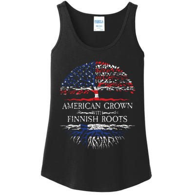 American Grown With Finnish Roots Finland Ladies Essential Tank