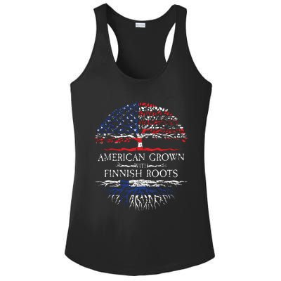 American Grown With Finnish Roots Finland Ladies PosiCharge Competitor Racerback Tank