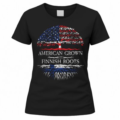 American Grown With Finnish Roots Finland Women's T-Shirt