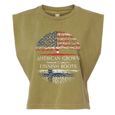 American Grown With Finnish Roots Finland Garment-Dyed Women's Muscle Tee