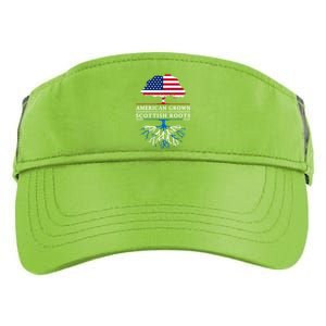 American Grown With Scottish Roots Meaningful Gift Scotland Funny Gift Adult Drive Performance Visor