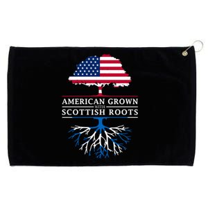 American Grown With Scottish Roots Meaningful Gift Scotland Funny Gift Grommeted Golf Towel