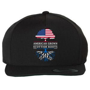 American Grown With Scottish Roots Meaningful Gift Scotland Funny Gift Wool Snapback Cap