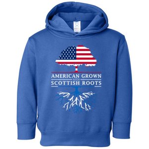 American Grown With Scottish Roots Meaningful Gift Scotland Funny Gift Toddler Hoodie