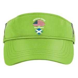 American Grown With Scottish Roots Usa Scotland Flag Cool Gift Adult Drive Performance Visor