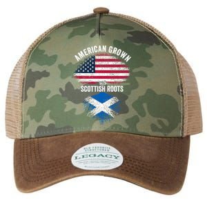 American Grown With Scottish Roots Usa Scotland Flag Cool Gift Legacy Tie Dye Trucker Hat