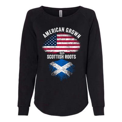 American Grown With Scottish Roots Usa Scotland Flag Cool Gift Womens California Wash Sweatshirt