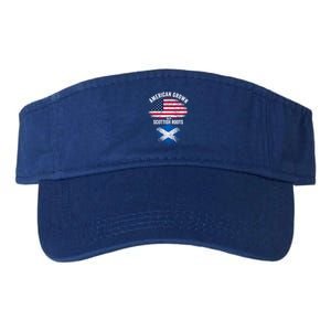 American Grown With Scottish Roots Usa Scotland Flag Cool Gift Valucap Bio-Washed Visor