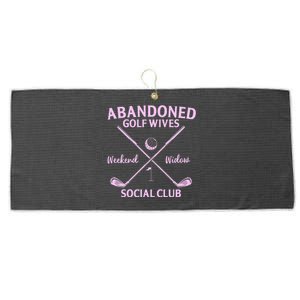 Abandoned Golf Wives Social Club Funny Golfer Golfing Player Large Microfiber Waffle Golf Towel