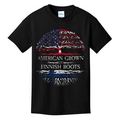 American Grown With Finnish Roots Finland Kids T-Shirt