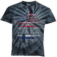 American Grown With Finnish Roots Finland Kids Tie-Dye T-Shirt