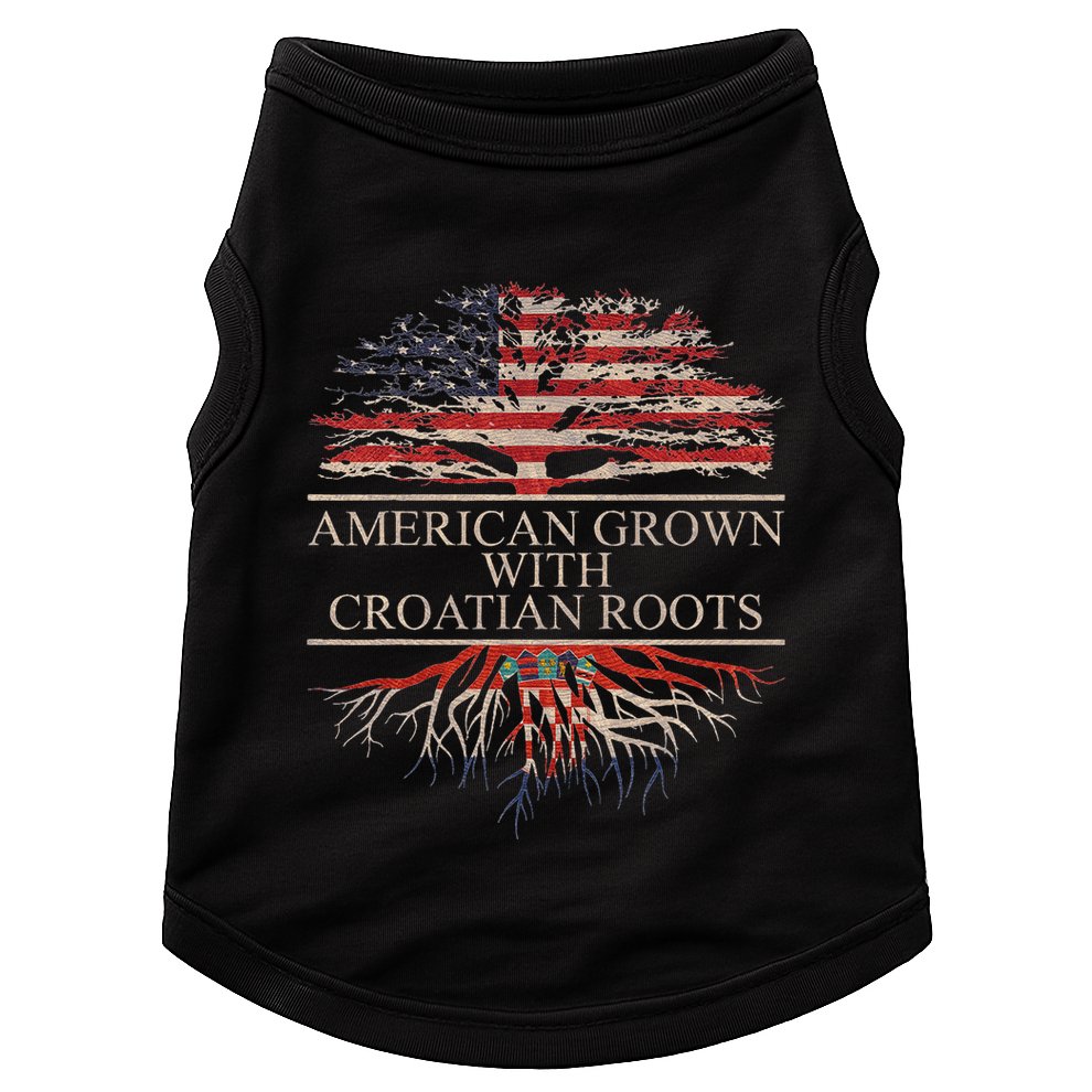 American Grown With Croatian Roots Doggie Tank