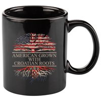 American Grown With Croatian Roots 11oz C Handle Ceramic Mug
