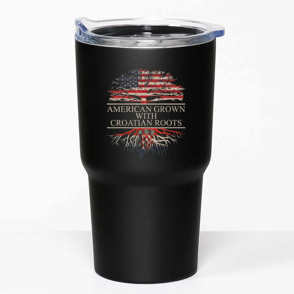 American Grown With Croatian Roots Tumbler