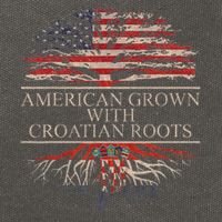 American Grown With Croatian Roots Cotton Canvas Backpack