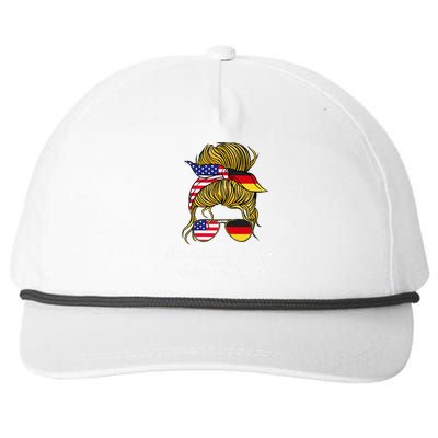 American Grown With German Roots Germany And USA Flag Snapback Five-Panel Rope Hat