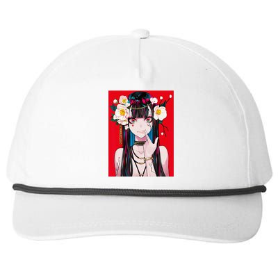 Anime Girl Waifu Japanese Aesthetic Kawaii Otaku Weeb Snapback Five-Panel Rope Hat