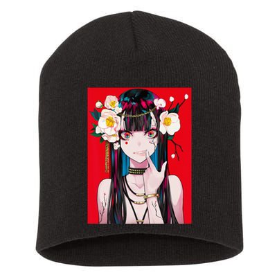 Anime Girl Waifu Japanese Aesthetic Kawaii Otaku Weeb Short Acrylic Beanie