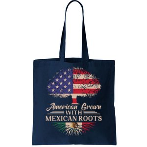 American Grown With Mexican Roots Half American Flag Mexican Tote Bag