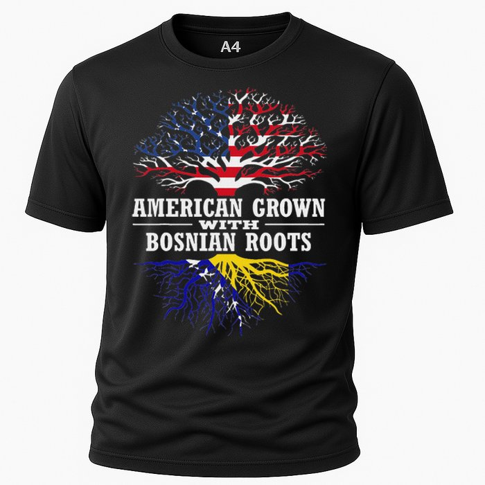 American Grown With Bosnian Roots Usa Bosnia And Herzegovina Cooling Performance Crew T-Shirt