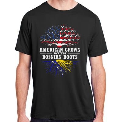 American Grown With Bosnian Roots Usa Bosnia And Herzegovina Adult ChromaSoft Performance T-Shirt