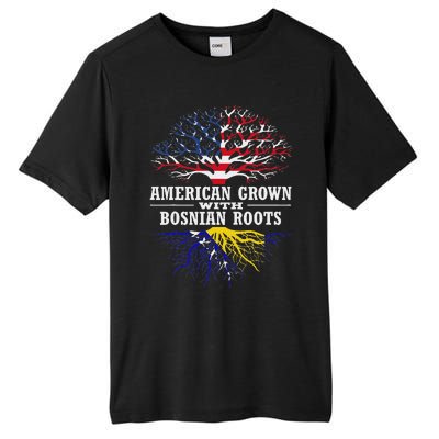 American Grown With Bosnian Roots Usa Bosnia And Herzegovina Tall Fusion ChromaSoft Performance T-Shirt