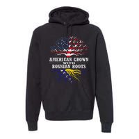 American Grown With Bosnian Roots Usa Bosnia And Herzegovina Premium Hoodie