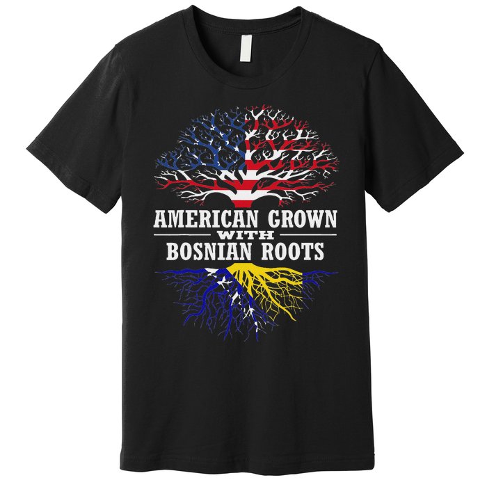 American Grown With Bosnian Roots Usa Bosnia And Herzegovina Premium T-Shirt